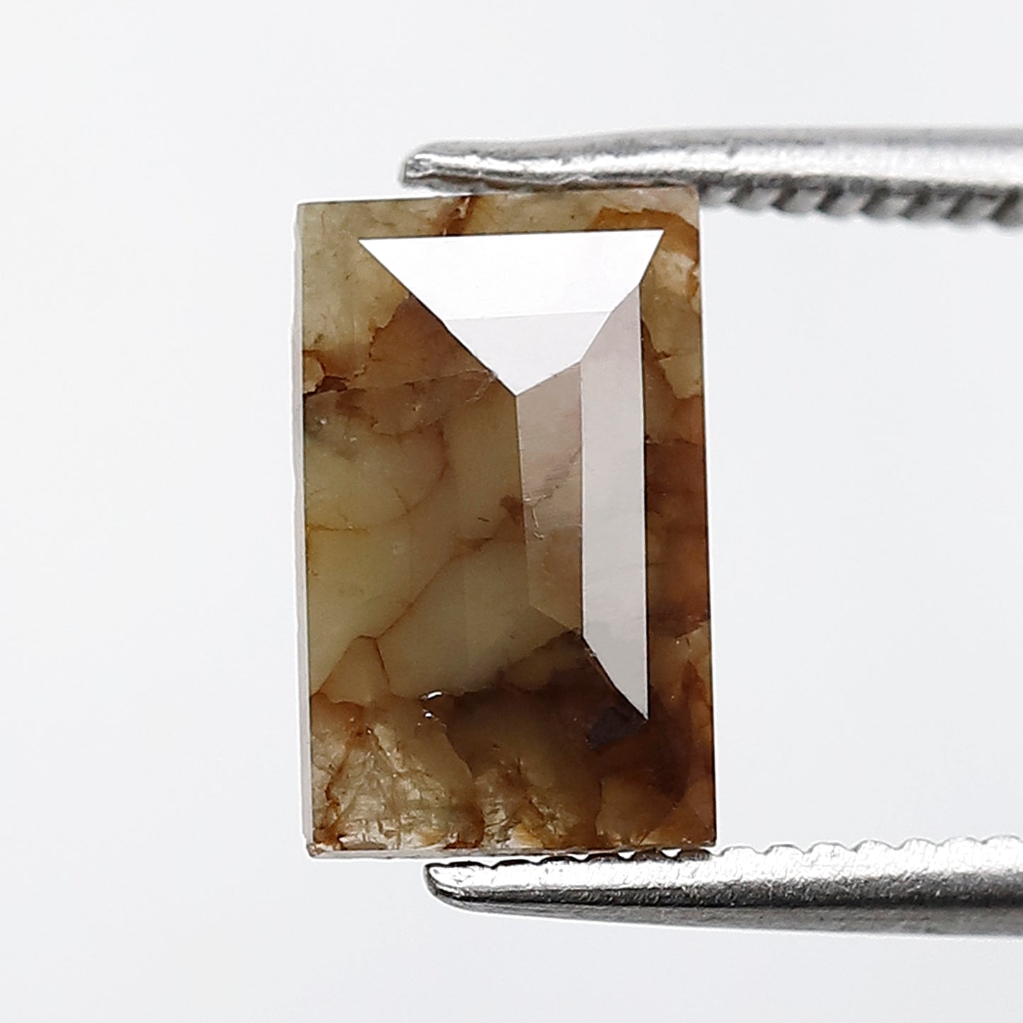 1.11 CT Geometric cut Loose Diamond, Natural Grayish Brown Earth Mined Rustic Diamond