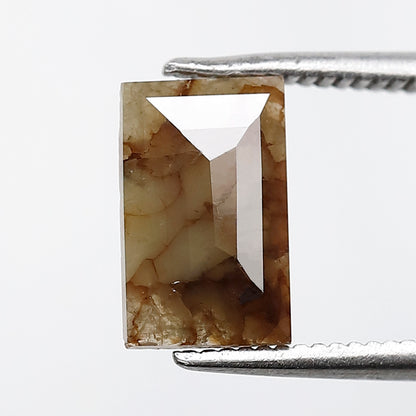 1.11 CT Geometric cut Loose Diamond, Natural Grayish Brown Earth Mined Rustic Diamond