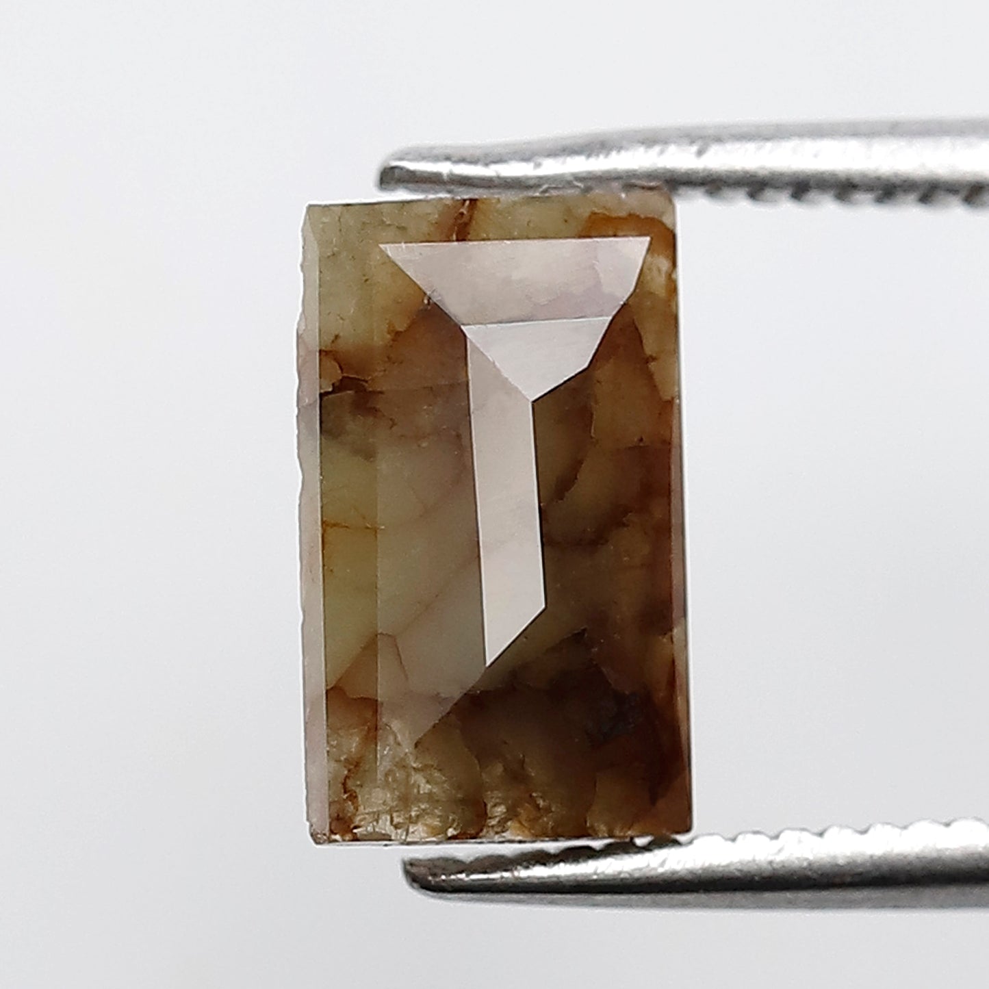 1.11 CT Geometric cut Loose Diamond, Natural Grayish Brown Earth Mined Rustic Diamond