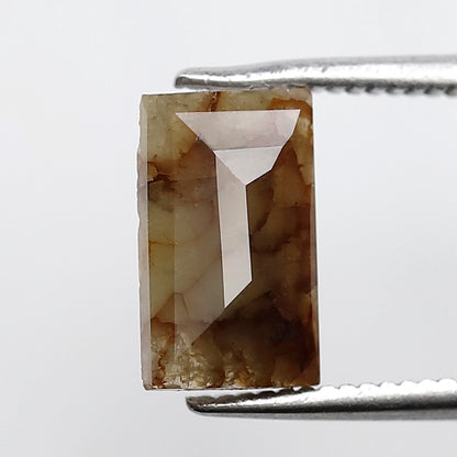 1.11 CT Geometric cut Loose Diamond, Natural Grayish Brown Earth Mined Rustic Diamond