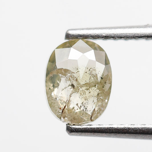 0.98 CT Translucent Oval Shape Diamond, Natural Yellowish 6.50 mm Earth Mined Diamond For Engagement Ring
