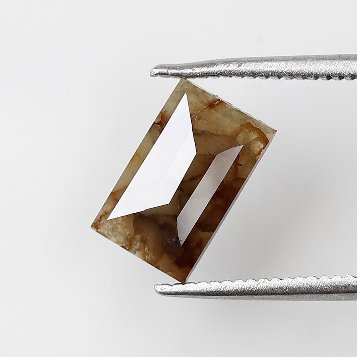 1.11 CT Geometric cut Loose Diamond, Natural Grayish Brown Earth Mined Rustic Diamond