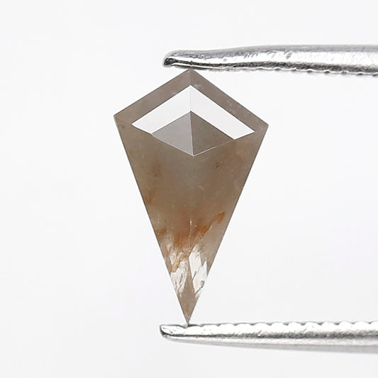 0.97 CT Kite Shape Natural Gray Diamond, Conflict Free Loose Rustic Diamond For Kite Pendant