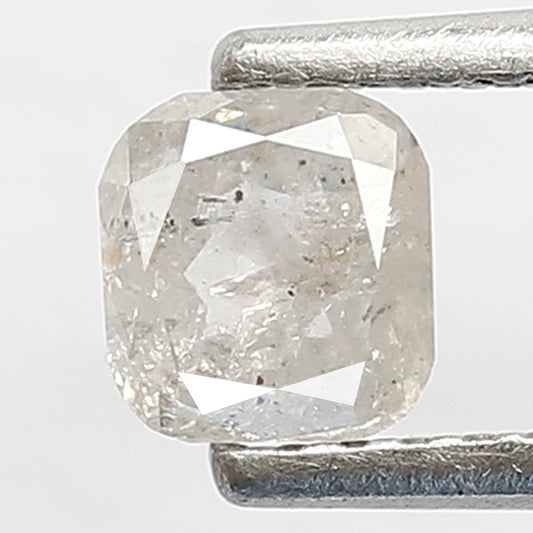 0.51 CT Salt and Pepper Cushion Shape Diamond Loose Natural  4.6 MM White Color Diamond For Custom Made wedding Jewelry