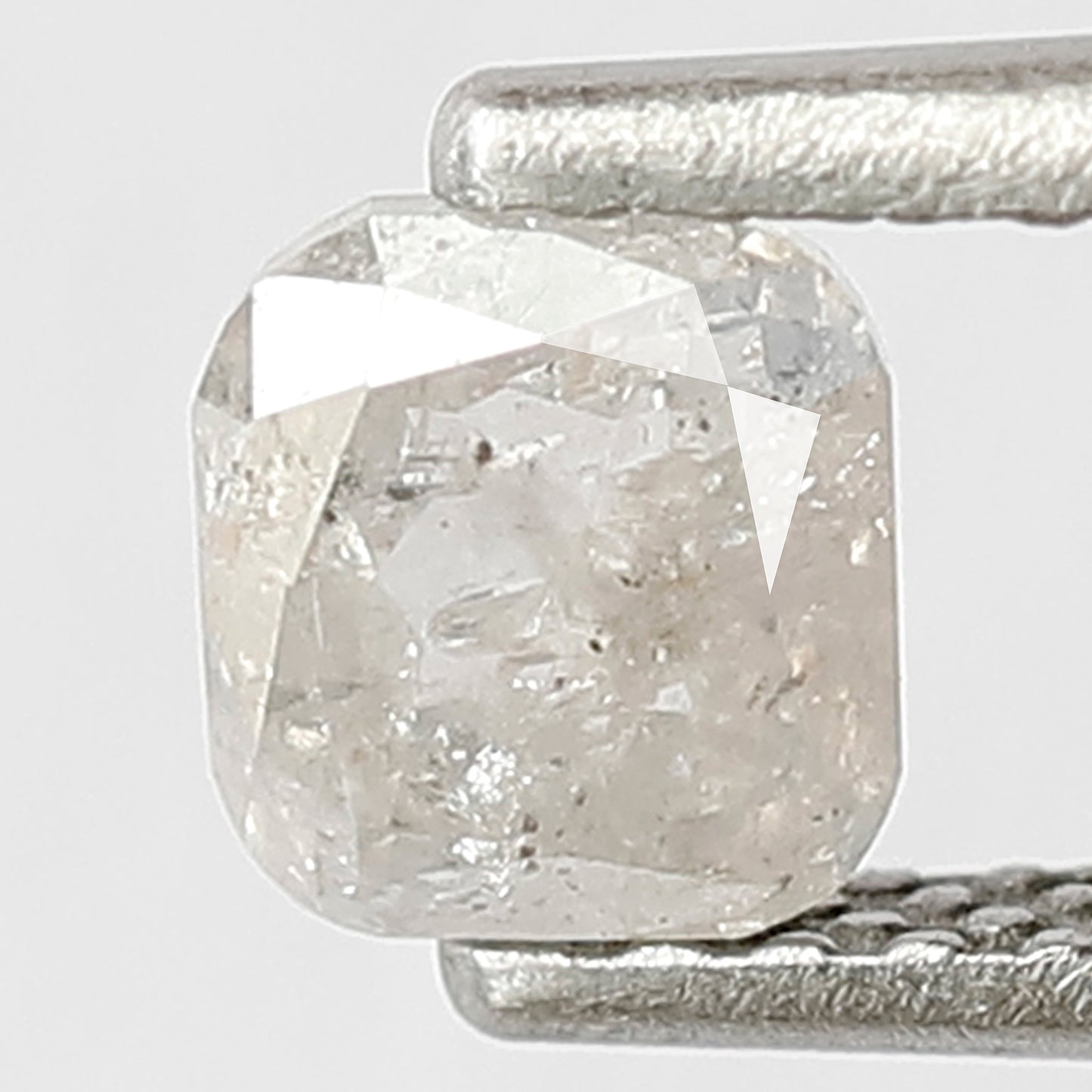 0.51 CT Salt and Pepper Cushion Shape Diamond Loose Natural  4.6 MM White Color Diamond For Custom Made wedding Jewelry