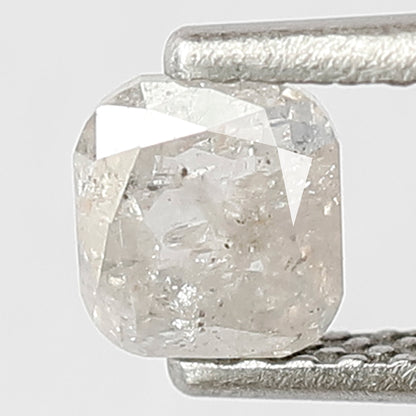 0.51 CT Salt and Pepper Cushion Shape Diamond Loose Natural  4.6 MM White Color Diamond For Custom Made wedding Jewelry
