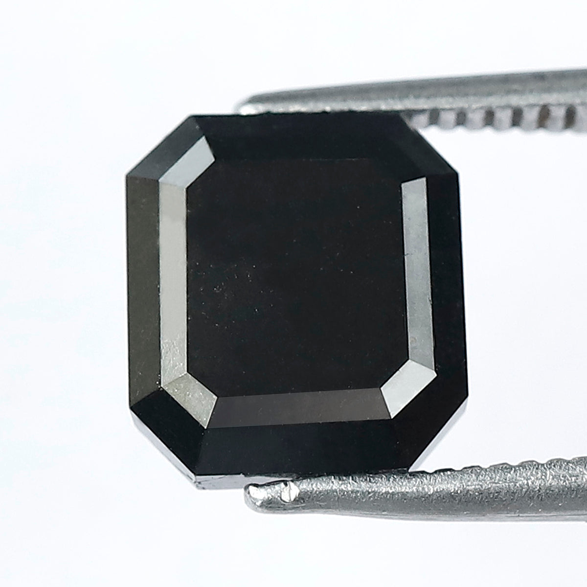 3.13 Carat Emerald Cut Natural Black Diamond | Conflict Free Treated Loose Diamond | Engagement & Proposal Ring