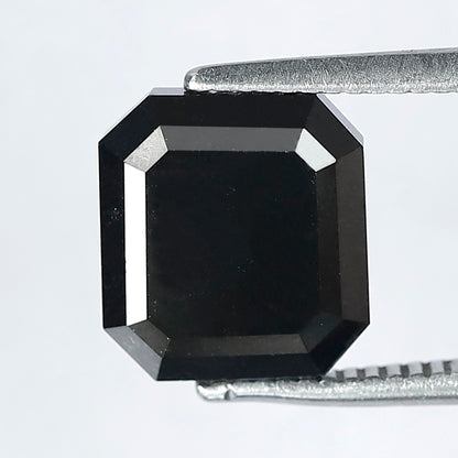 3.13 Carat Emerald Cut Natural Black Diamond | Conflict Free Treated Loose Diamond | Engagement & Proposal Ring