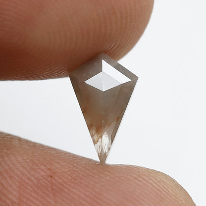 0.97 CT Kite Shape Natural Gray Diamond, Conflict Free Loose Rustic Diamond For Kite Pendant