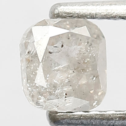 0.51 CT Salt and Pepper Cushion Shape Diamond Loose Natural  4.6 MM White Color Diamond For Custom Made wedding Jewelry