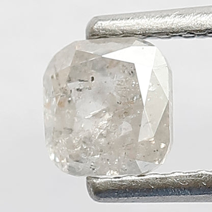 0.51 CT Salt and Pepper Cushion Shape Diamond Loose Natural  4.6 MM White Color Diamond For Custom Made wedding Jewelry
