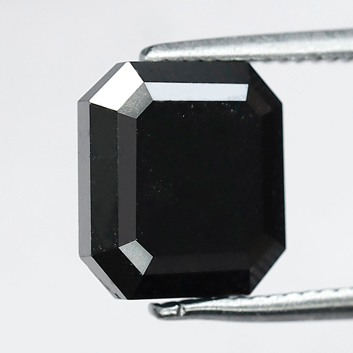 3.13 Carat Emerald Cut Natural Black Diamond | Conflict Free Treated Loose Diamond | Engagement & Proposal Ring