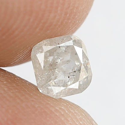 0.51 CT Salt and Pepper Cushion Shape Diamond Loose Natural  4.6 MM White Color Diamond For Custom Made wedding Jewelry