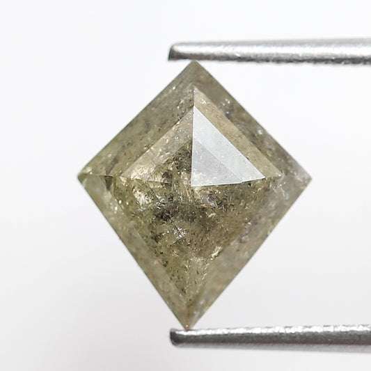 2.69 CT Natural Kite Shape Loose Diamond, 11.30 mm Translucent Greenish Diamond For Making Kite Pendant