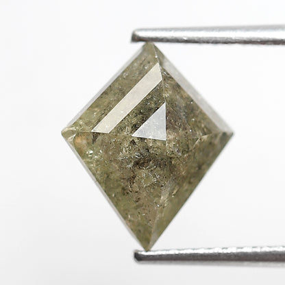 2.69 CT Natural Kite Shape Loose Diamond, 11.30 mm Translucent Greenish Diamond For Making Kite Pendant