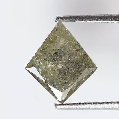 2.69 CT Natural Kite Shape Loose Diamond, 11.30 mm Translucent Greenish Diamond For Making Kite Pendant
