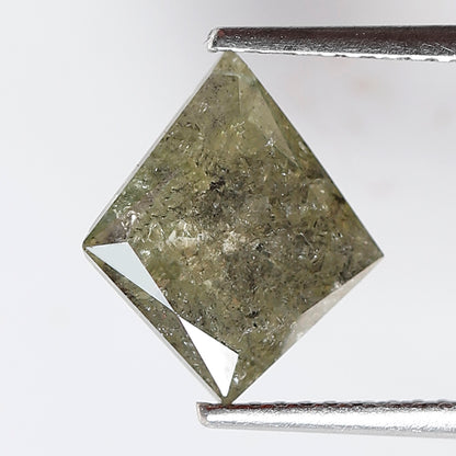 2.69 CT Natural Kite Shape Loose Diamond, 11.30 mm Translucent Greenish Diamond For Making Kite Pendant