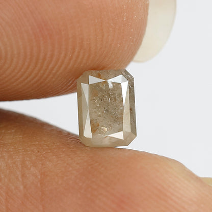 0.62 CT Emerald Cut Diamond, 5.50 MM Rustic Diamond, Natural white Diamond, Loose Diamond for her gift