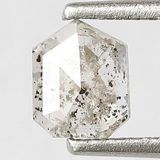 0.39 CT Geometric Shape Diamond Grey Black Color Diamond in 5.6 MM Natural Loose Salt and Pepper Diamond Custom Wedding Jewelry