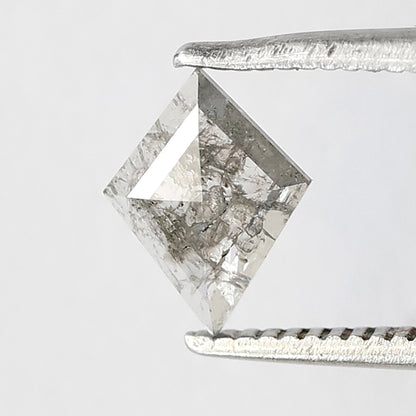 0.38 CT 7.80 MM Kite Shape Natural Loose Salt And Pepper Diamond Black Grey Color Diamond for ring