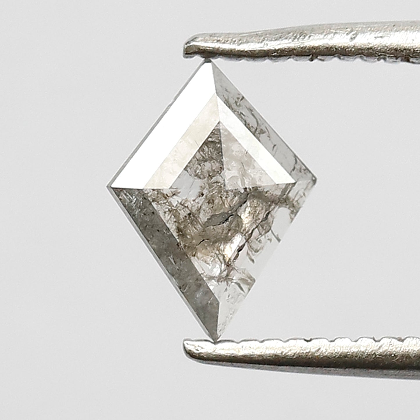 0.38 CT 7.80 MM Kite Shape Natural Loose Salt And Pepper Diamond Black Grey Color Diamond for ring