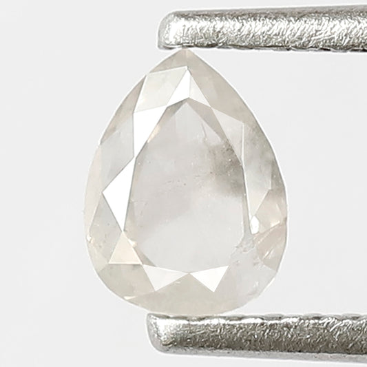 0.48 CT Pear Shape Diamond Natural Loose Diamond 5.6 MM Misty White Color Diamond Salt And Pepper Diamond For Engagement Ring