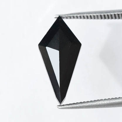 3.23 Ct Kite Shape Black Diamond | Natural Earth Mined Treated Loose Diamond | 17.20 mm Custom Pendant Stone