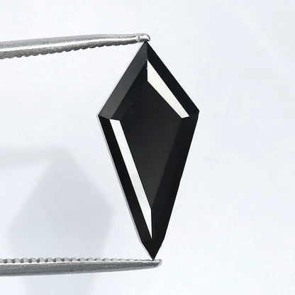 3.23 Ct Kite Shape Black Diamond | Natural Earth Mined Treated Loose Diamond | 17.20 mm Custom Pendant Stone
