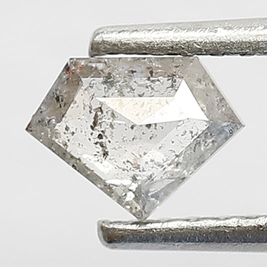 0.41 CT Geometric Shape Diamond Grey Black Color Diamond 4.5 x 5.9 x 2.2 MM Salt and Pepper Diamond