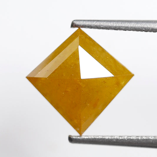 2.55 Ct Natural Yellow Kite Shape Diamond, 10.20 mm Loose Conflict Free Rustic Stone for Unique Engagement Ring