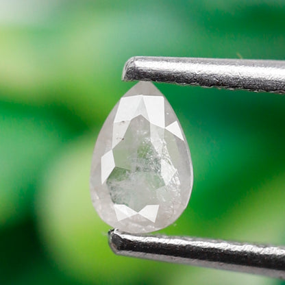 0.19 CT Misty White Pear Shape Natural Diamond, 5.10 mm Ethically Sourced Loose Diamond For Pear Engagement Ring