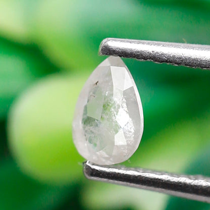 0.19 CT Misty White Pear Shape Natural Diamond, 5.10 mm Ethically Sourced Loose Diamond For Pear Engagement Ring
