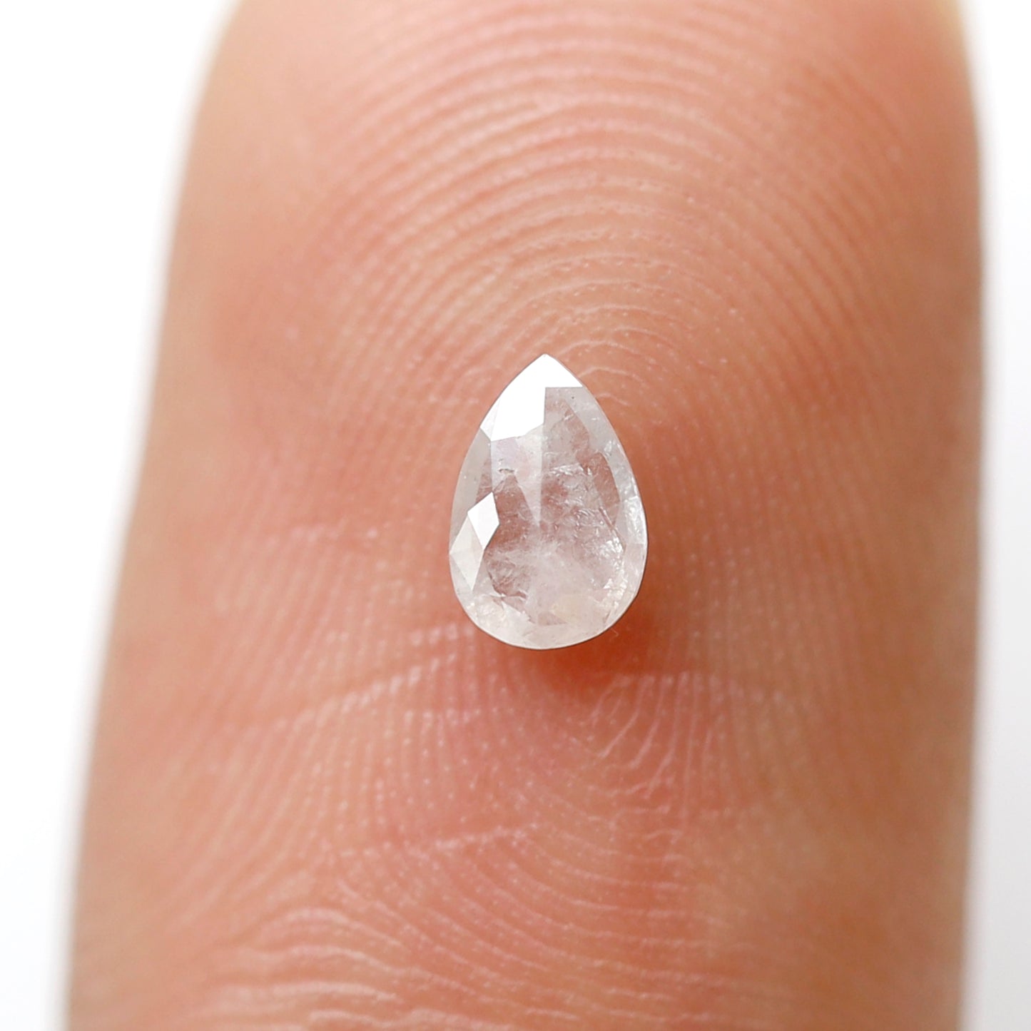 0.19 CT Misty White Pear Shape Natural Diamond, 5.10 mm Ethically Sourced Loose Diamond For Pear Engagement Ring