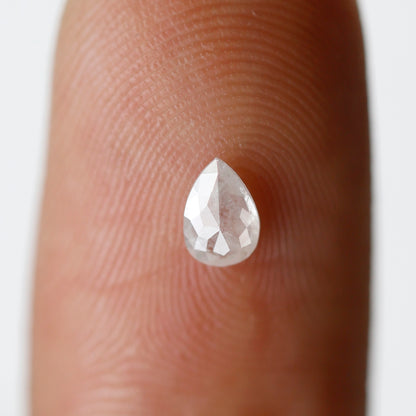 0.19 CT Misty White Pear Shape Natural Diamond, 5.10 mm Ethically Sourced Loose Diamond For Pear Engagement Ring