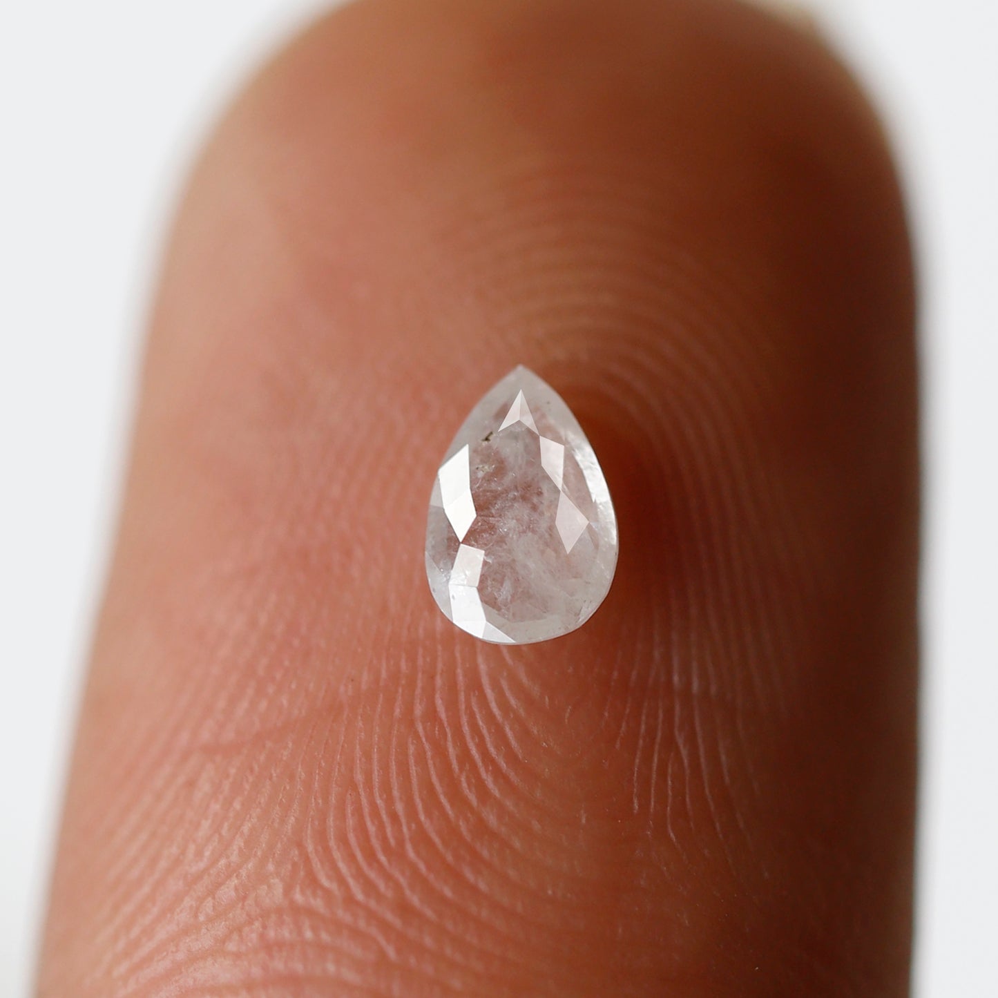 0.19 CT Misty White Pear Shape Natural Diamond, 5.10 mm Ethically Sourced Loose Diamond For Pear Engagement Ring