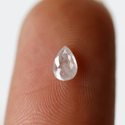 0.19 CT Misty White Pear Shape Natural Diamond, 5.10 mm Ethically Sourced Loose Diamond For Pear Engagement Ring