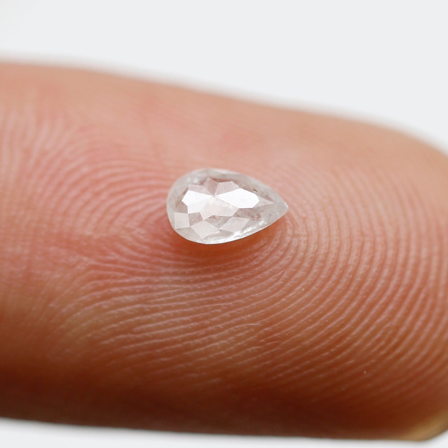 0.19 CT Misty White Pear Shape Natural Diamond, 5.10 mm Ethically Sourced Loose Diamond For Pear Engagement Ring