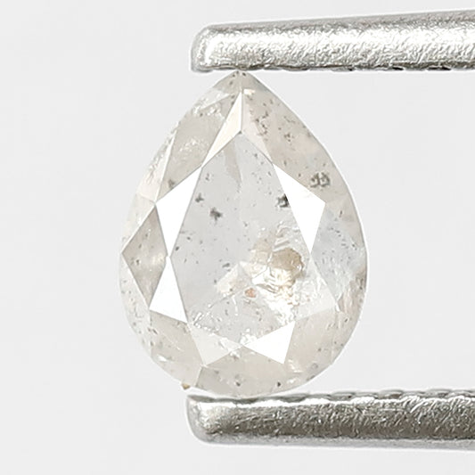 0.53 CT Pear Shape Diamond White Color Diamond 5.6 x 4.2 x 2.8 MM Conflict Free Loose Natural Salt and Pepper Diamond For Wedding Ring