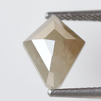 Natural Kite Shape 2.25 CT Loose Diamond, Natural Misty White Ethical Rustic Diamond For Custom Pendant and Ring