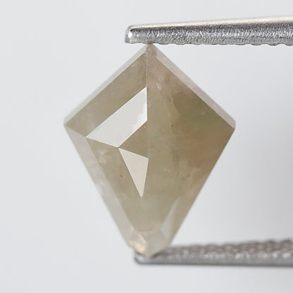 Natural Kite Shape 2.25 CT Loose Diamond, Natural Misty White Ethical Rustic Diamond For Custom Pendant and Ring