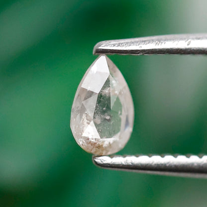 Pear Cut 0.20 CT Salt and Pepper Diamond, Natural White Translucent Loose Earth Mined Diamond for Unique Ring Gift