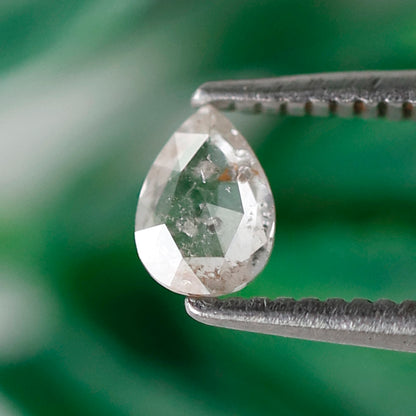 Pear Cut 0.20 CT Salt and Pepper Diamond, Natural White Translucent Loose Earth Mined Diamond for Unique Ring Gift