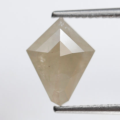 Natural Kite Shape 2.25 CT Loose Diamond, Natural Misty White Ethical Rustic Diamond For Custom Pendant and Ring