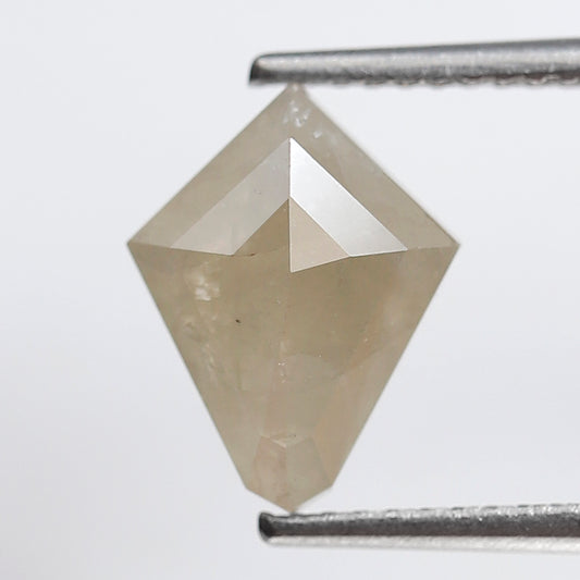 Natural Kite Shape 2.25 CT Loose Diamond, Natural Misty White Ethical Rustic Diamond For Custom Pendant and Ring