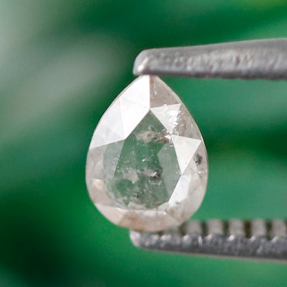Pear Cut 0.20 CT Salt and Pepper Diamond, Natural White Translucent Loose Earth Mined Diamond for Unique Ring Gift