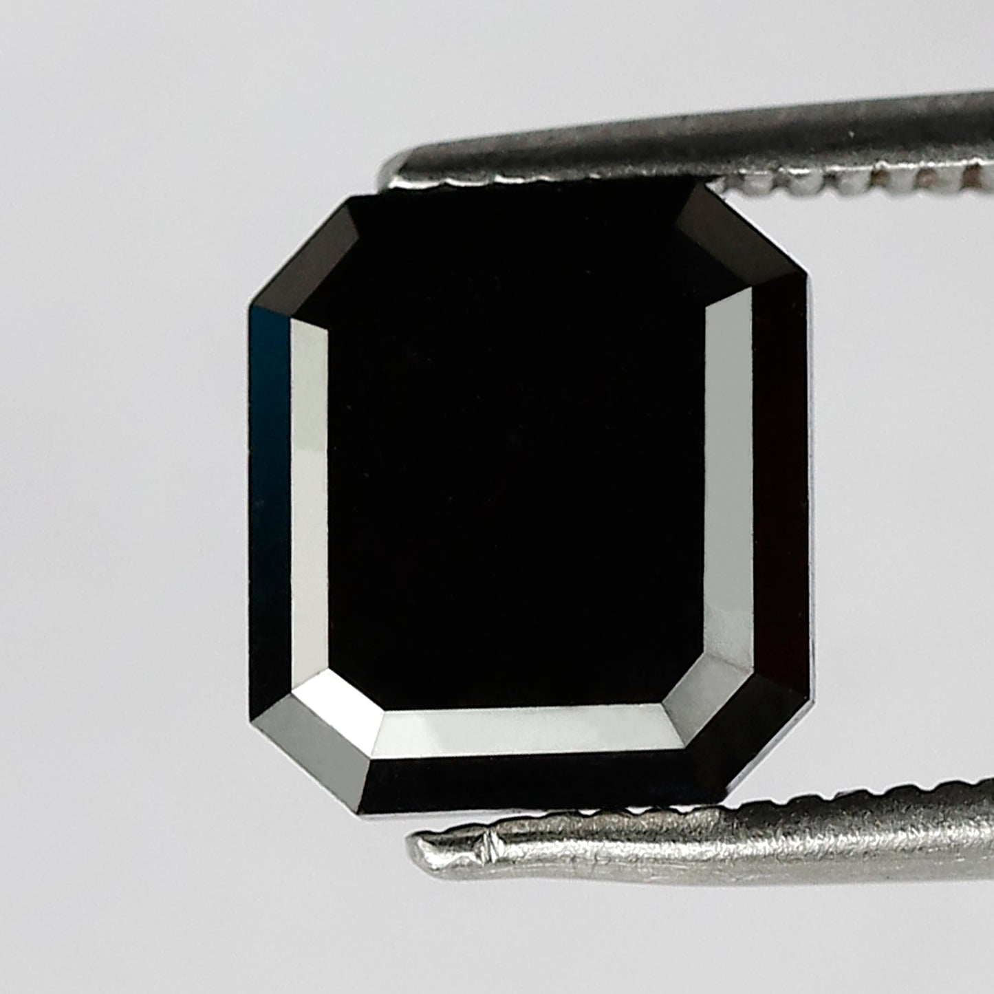 2.55 Ct Emerald Shape Loose Diamond | Natural Treated Black Diamond for Engagement or Wedding Band