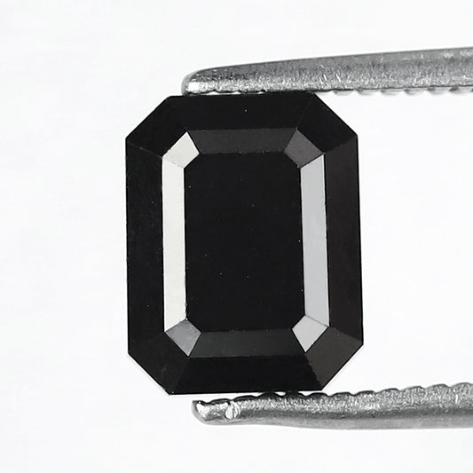 2.75 Ct Emerald Cut Black Diamond | Natural Treated Earth Mined Loose Diamond for Anniversary Ring