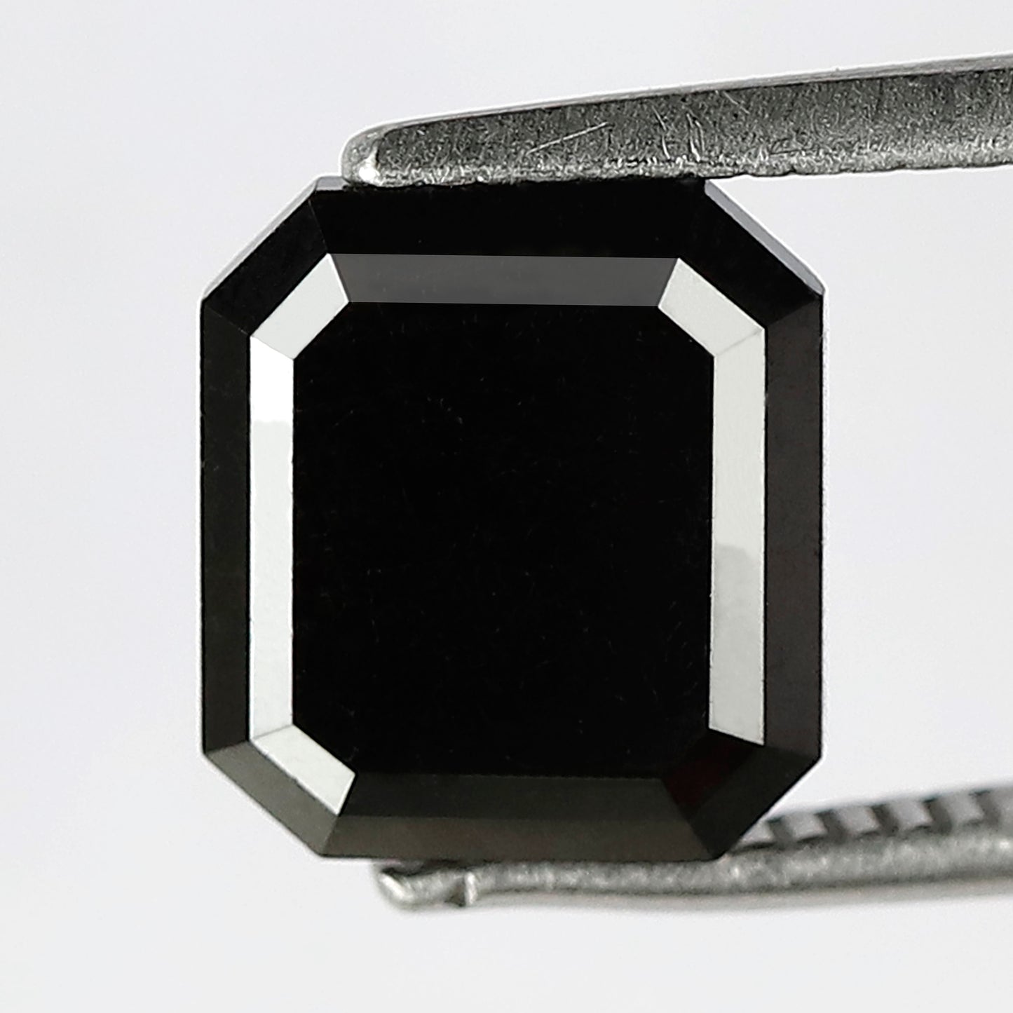2.55 Ct Emerald Shape Loose Diamond | Natural Treated Black Diamond for Engagement or Wedding Band