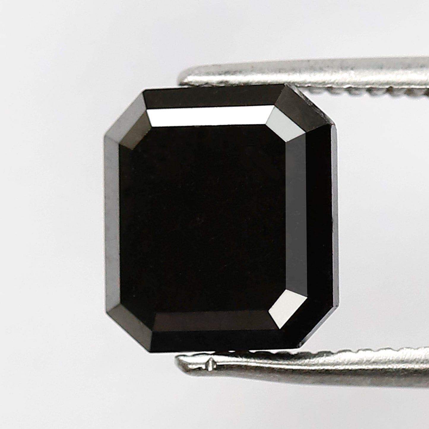 2.55 Ct Emerald Shape Loose Diamond | Natural Treated Black Diamond for Engagement or Wedding Band