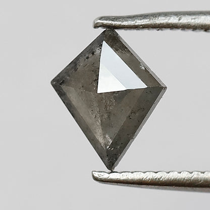 0.74 CT Kite shape natural loose diamond 7.60 MM salt and pepper gray-black color diamond for making jewelry